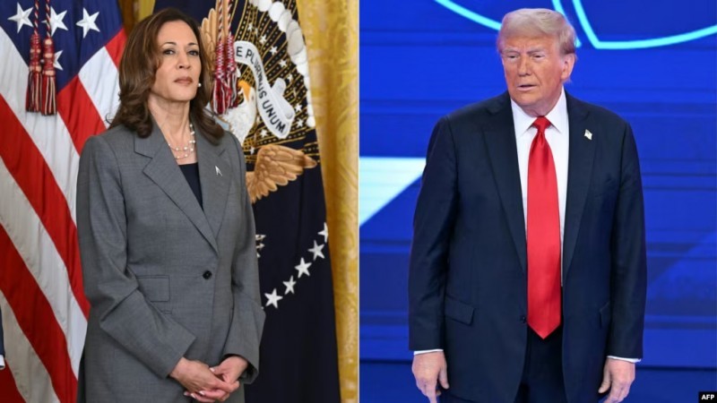 Former President Donald Trump (right) and Vice President Kamala Harris Former President Donald Trump (right) and Vice President Kamala Harris