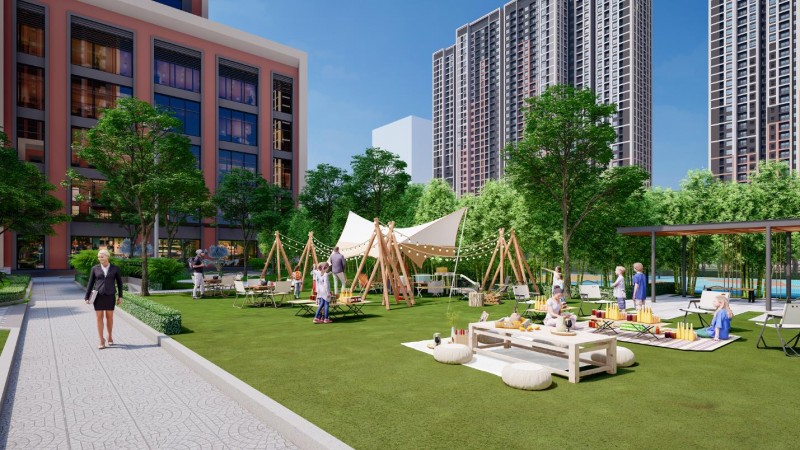 Không cần đi đâu xa, cư dân có thể cắm trại, picnic ngay tại khuôn viên dự án Không cần đi đâu xa, cư dân có thể cắm trại, picnic ngay tại khuôn viên dự án