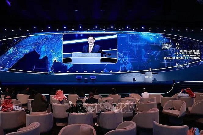 Prime Minister Pham Minh Chinh speaks the eighth Edition of the Future Investment Initiative in Saudi Arabia. (Photo: VNA) Prime Minister Pham Minh Chinh speaks the eighth Edition of the Future Investment Initiative in Saudi Arabia. (Photo: VNA)