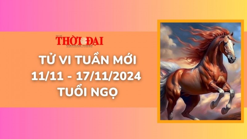 Tử vi tuần mới 11/11 đến 17/11/2024 tuổi Ngọ: Tình duyên, công danh tài lộc Tử vi tuần mới 11/11 đến 17/11/2024 tuổi Ngọ: Tình duyên, công danh tài lộc