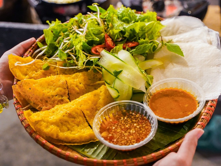 Banh xeo - a crispy Vietnamese pancake - ranked 31st on Taste Atlas' list. Photo: Buffet Poseidon Banh xeo - a crispy Vietnamese pancake - ranked 31st on Taste Atlas' list. Photo: Buffet Poseidon