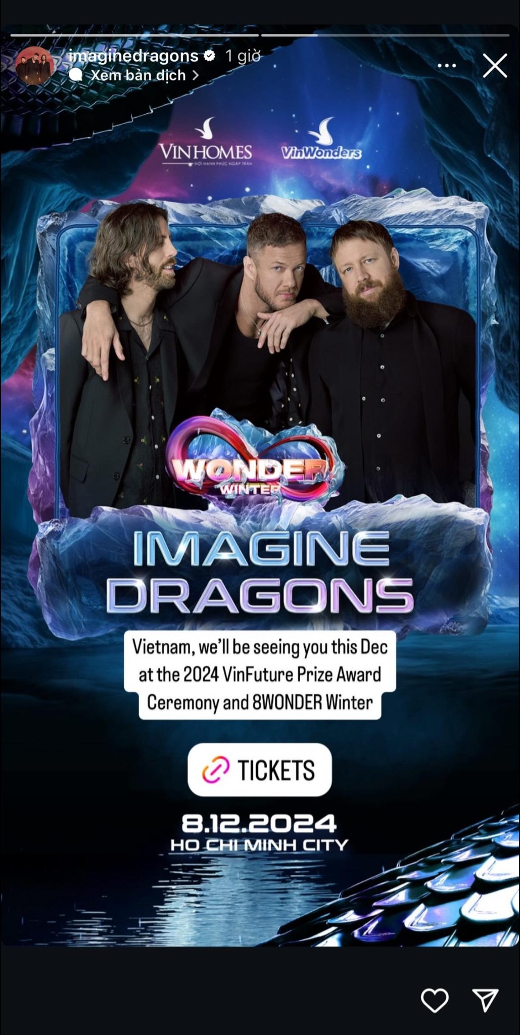 Imagine Dragons “gây bão mạng” khi xác nhận lưu diễn Việt Nam Imagine Dragons “gây bão mạng” khi xác nhận lưu diễn Việt Nam