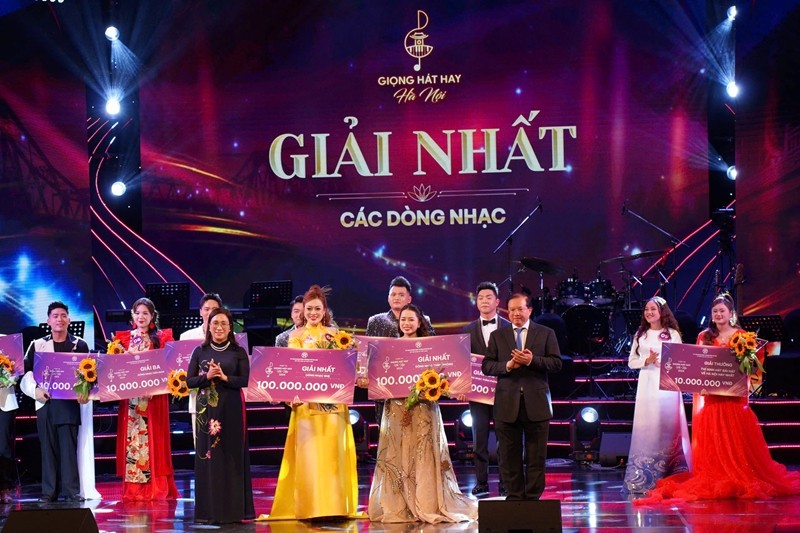 trao giải cho hai thí sinh giành giải Nhất (Ảnh: T.L). trao giải cho hai thí sinh giành giải Nhất (Ảnh: T.L).