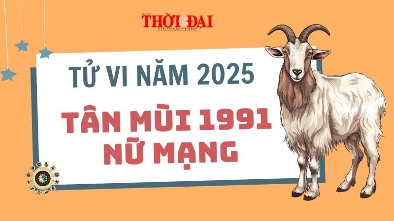 Tử vi năm 2025 tuổi Tân Mùi 1991 nữ mạng: Tam tai ngáng đường, Thái Bạch chiếu mệnh Tử vi năm 2025 tuổi Tân Mùi 1991 nữ mạng: Tam tai ngáng đường, Thái Bạch chiếu mệnh