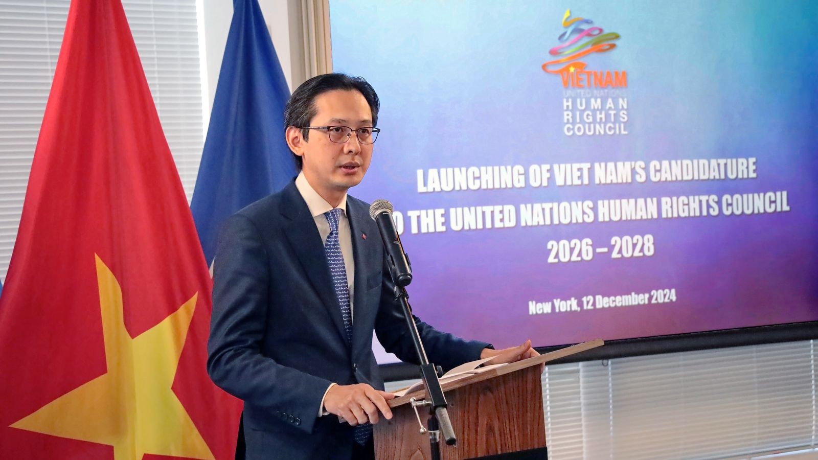 Việt Nam công bố tái ứng cử Hội đồng Nhân quyền Liên hợp quốc nhiệm kỳ 2026-2028 Việt Nam công bố tái ứng cử Hội đồng Nhân quyền Liên hợp quốc nhiệm kỳ 2026-2028