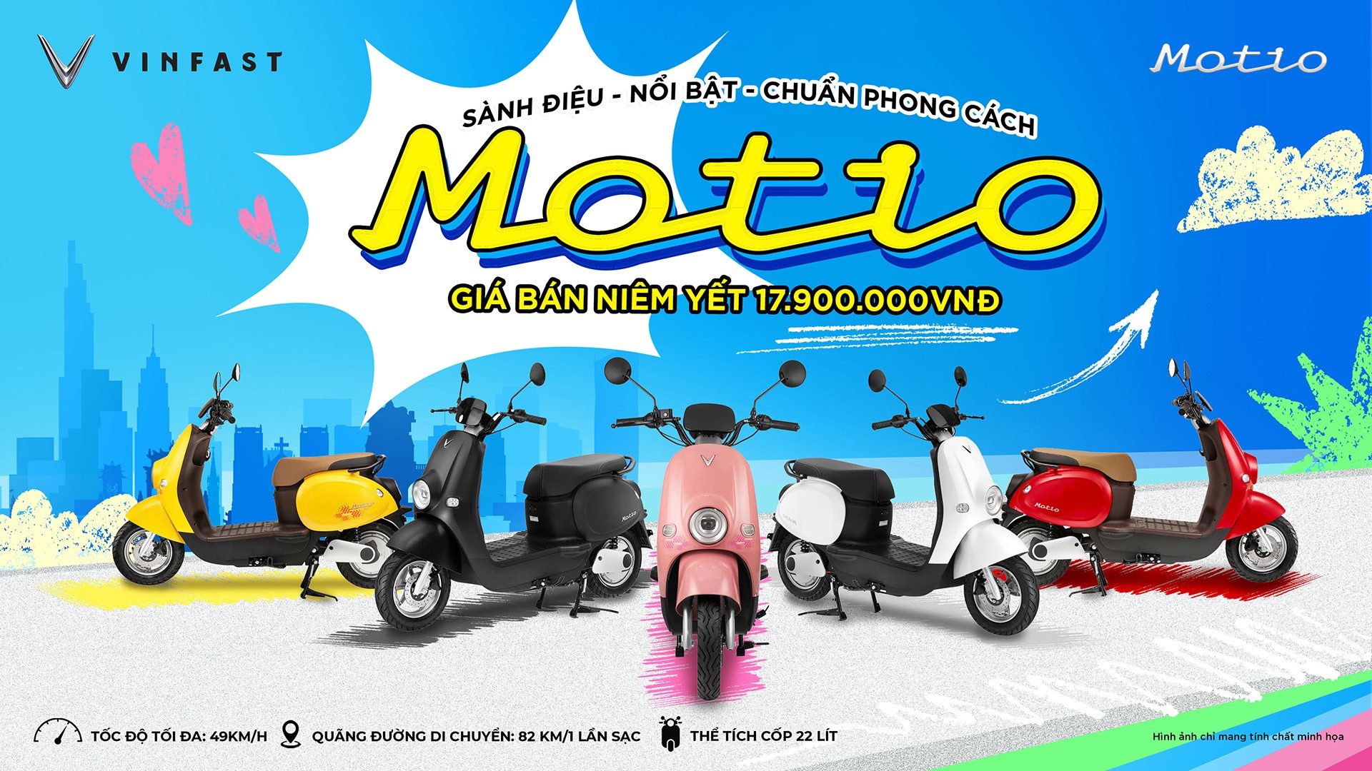 Vinfast ra mắt xe máy điện Motio dành cho học sinh Vinfast ra mắt xe máy điện Motio dành cho học sinh