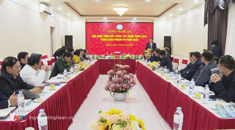 Liên hiệp các tổ chức hữu nghị Nghệ An triển khai nhiệm vụ năm 2025. (Ảnh: truyenhinhnghean.vn)