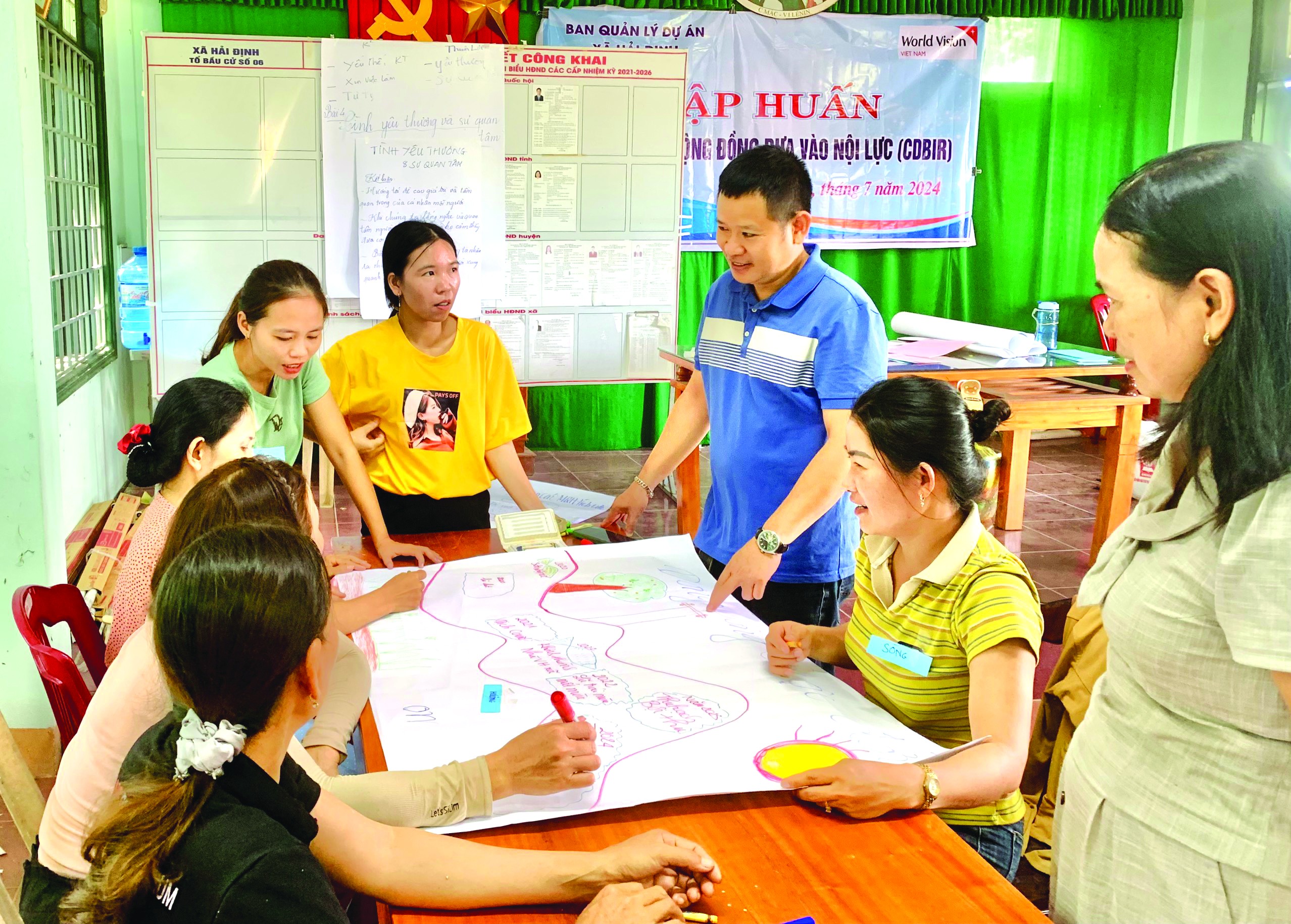 Người dân tham gia buổi tập huấn “Phát triển cộng đồng dựa vào nội lực” trong khuôn khổ Dự án THRIVE 2030. (Ảnh: WVIV) Người dân tham gia buổi tập huấn “Phát triển cộng đồng dựa vào nội lực” trong khuôn khổ Dự án THRIVE 2030. (Ảnh: WVIV)