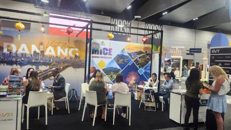 Da Nang's booth at the Asia Pacific Incentives & Meetings Event (AIME 2025). (Photo: Da Nang Department of Tourism) Da Nang's booth at the Asia Pacific Incentives & Meetings Event (AIME 2025). (Photo: Da Nang Department of Tourism)