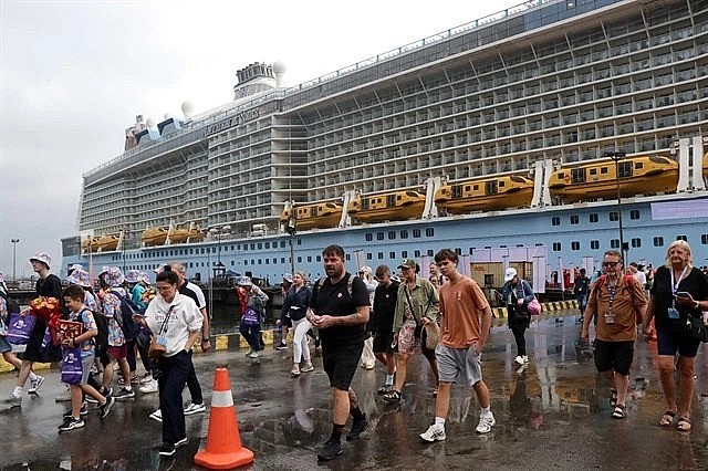 The number of international tourists arriving by cruise ships has surged in recent years. (Photo: VNA) The number of international tourists arriving by cruise ships has surged in recent years. (Photo: VNA)