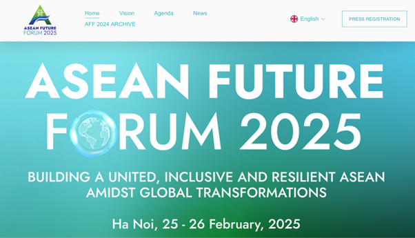 Giao diện website chính thức của Diễn đàn: https://www.asean-futureforum.com Giao diện website chính thức của Diễn đàn: https://www.asean-futureforum.com