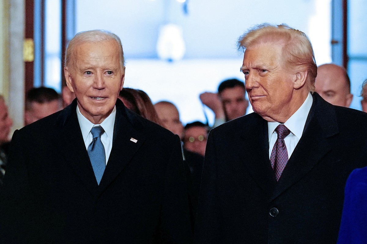 Cựu tổng thống Mỹ Joe Biden và Tổng thống Mỹ Donald Trump trong ngày ông Trump nhậm chức 20/1/2025. (Ảnh: AFP) Cựu tổng thống Mỹ Joe Biden và Tổng thống Mỹ Donald Trump trong ngày ông Trump nhậm chức 20/1/2025. (Ảnh: AFP)