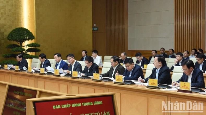 Tổng Bí thư Tô Lâm làm việc với Tiểu ban Kinh tế-Xã hội Đại hội XIV của Đảng