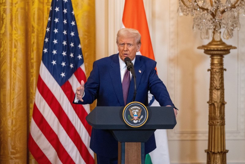 Tổng thống Mỹ Donald Trump phát biểu tại cuộc họp báo ở Nhà Trắng, Washington, D.C. (Ảnh: THX/TTXVN) Tổng thống Mỹ Donald Trump phát biểu tại cuộc họp báo ở Nhà Trắng, Washington, D.C. (Ảnh: THX/TTXVN)