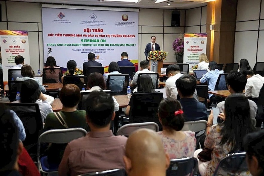 Delegates attend a trade and investment promotion seminar for the Belarusian market in Ho Chi Minh City on March 19. (Photo: hcmcpv.org.vn) Delegates attend a trade and investment promotion seminar for the Belarusian market in Ho Chi Minh City on March 19. (Photo: hcmcpv.org.vn)