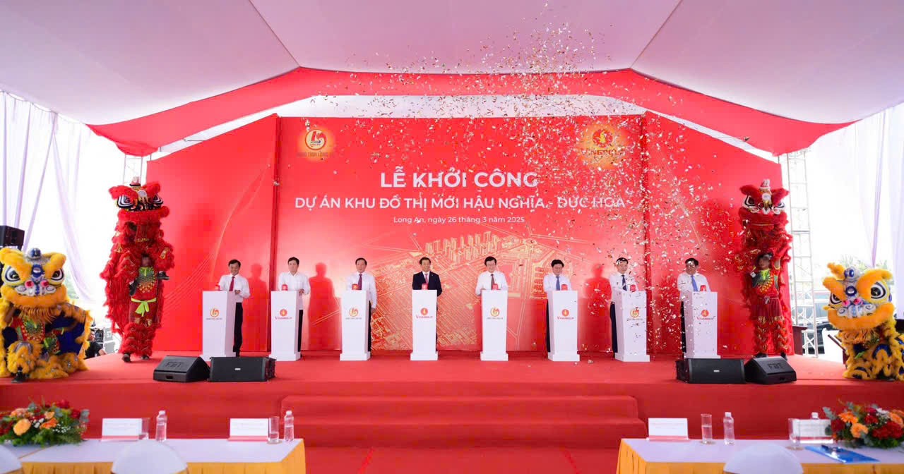 Dự án Khu đô thị mới Hậu Nghĩa – Đức Hòa (Vinhomes Green City) tại Hậu Nghĩa, Đức Hòa, Long An chính thức khởi công sáng ngày 26/03/2025 Dự án Khu đô thị mới Hậu Nghĩa – Đức Hòa (Vinhomes Green City) tại Hậu Nghĩa, Đức Hòa, Long An chính thức khởi công sáng ngày 26/03/2025