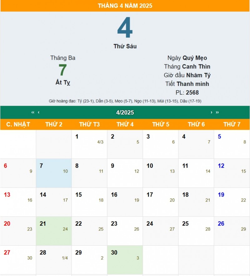 Tết Thanh minh 2025 là ngày nào? Tết Thanh minh 2025 là ngày nào?