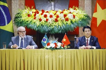 Chủ tịch nước Lương Cường hội đàm với Tổng thống Brazil