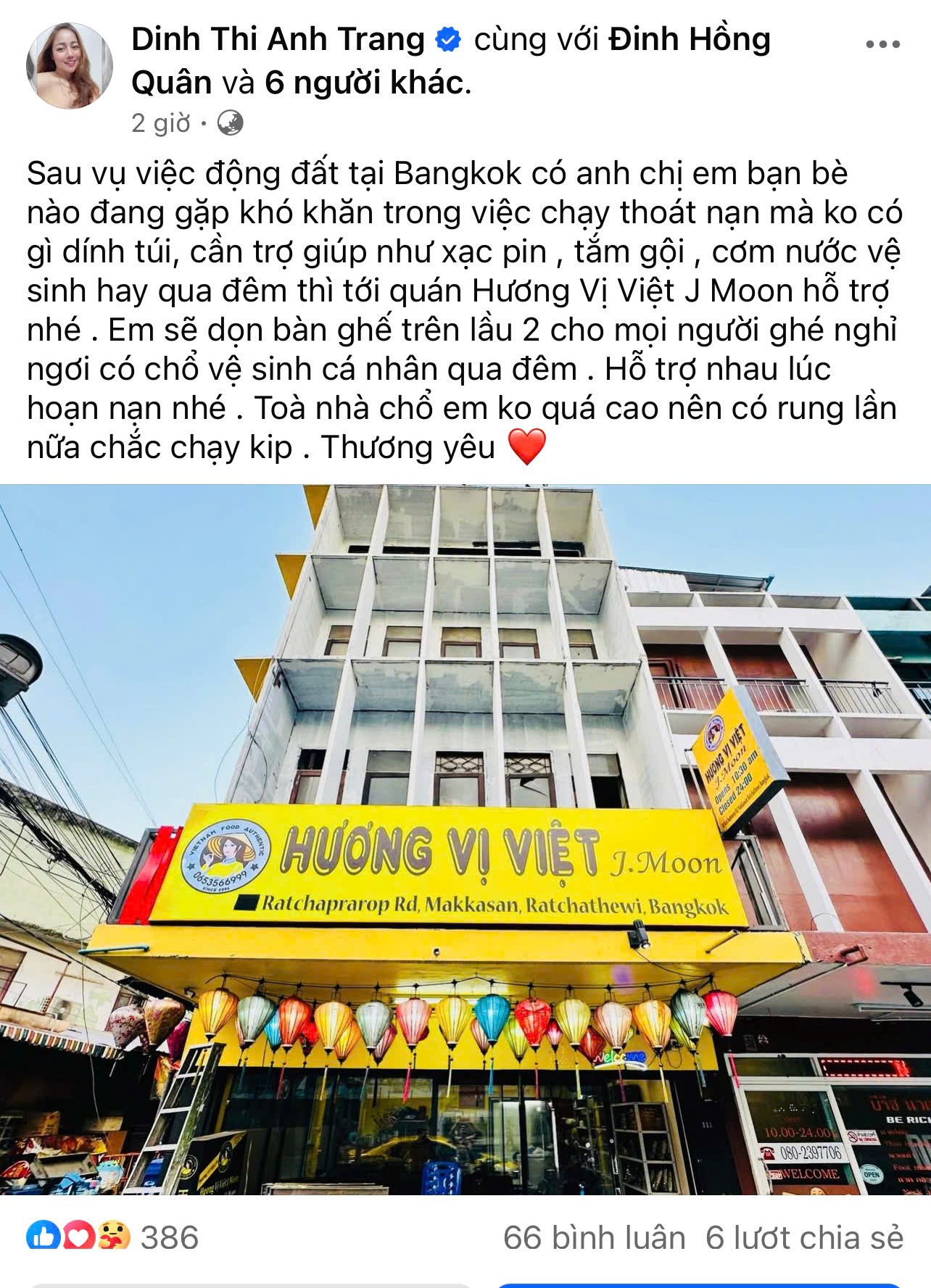 Người Việt tại Thái Lan hỏi thăm, động viên sau sau dư trấn động đất Người Việt tại Thái Lan hỏi thăm, động viên sau sau dư trấn động đất