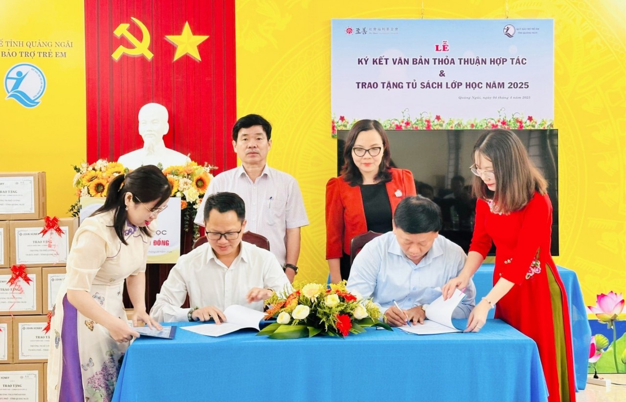 Zhi Shan Foundation and Quang Ngai Provincial Children's Fund signed a cooperation agreement in 2025. Zhi Shan Foundation and Quang Ngai Provincial Children's Fund signed a cooperation agreement in 2025.