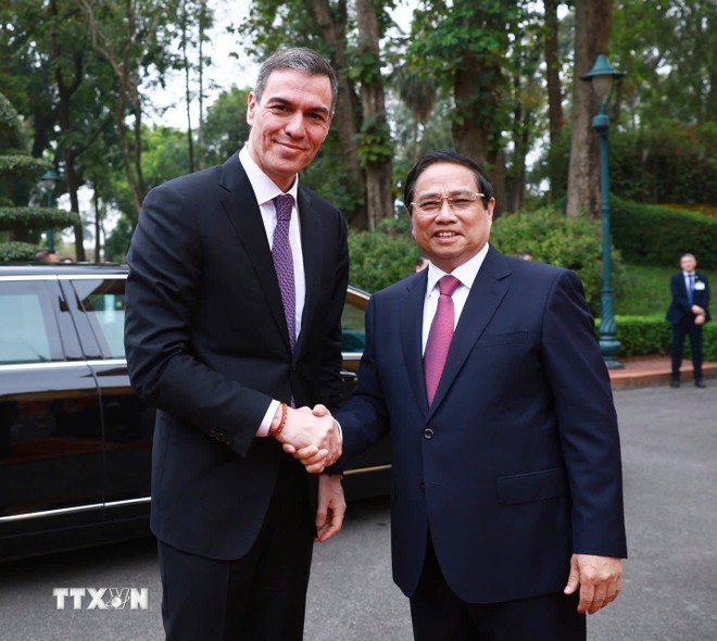 Lễ đón Thủ tướng Tây Ban Nha Pedro Sanchez thăm chính thức Việt Nam Lễ đón Thủ tướng Tây Ban Nha Pedro Sanchez thăm chính thức Việt Nam