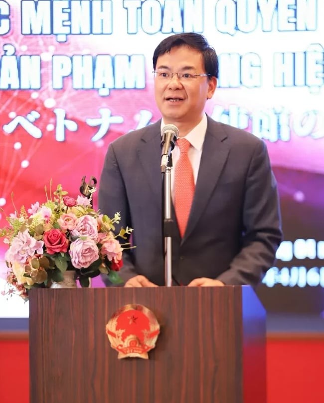 Vietnamese Ambassador to Japan Pham Quang Hieu delivers a speech at the Congress. (Photo: Vietnam Union Associations in Japan) Vietnamese Ambassador to Japan Pham Quang Hieu delivers a speech at the Congress. (Photo: Vietnam Union Associations in Japan)