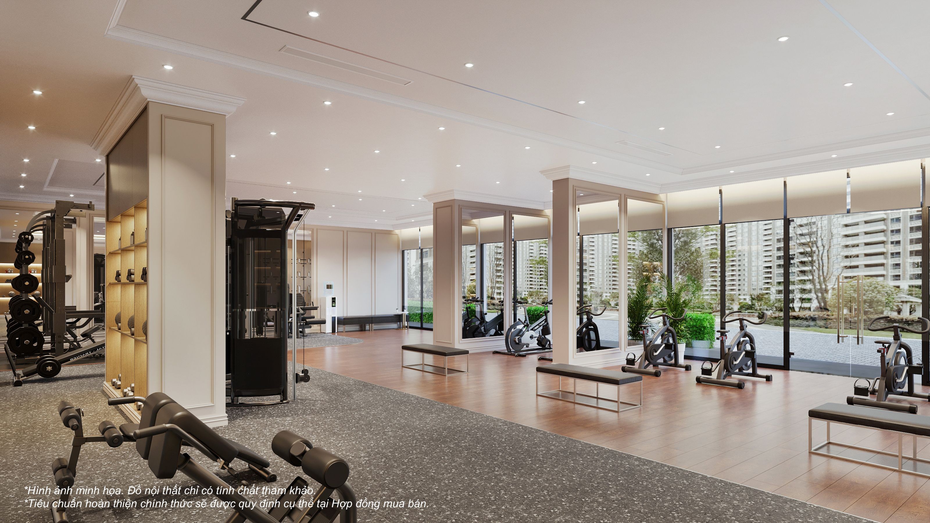 Phòng tập gym hiện đại nằm ngay trong toà tháp The Royce Phòng tập gym hiện đại nằm ngay trong toà tháp The Royce