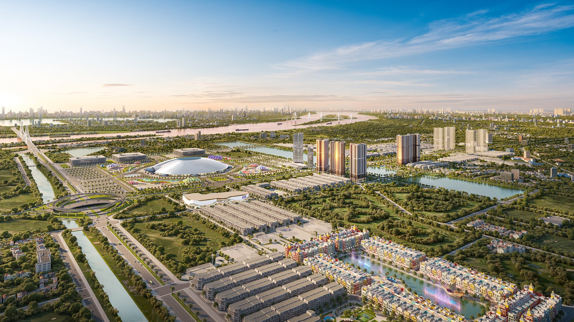 The Cosmopolitan toạ lạc ngay “trái tim” Global Gate, được phát triển theo mô hình Inter-City Hub The Cosmopolitan toạ lạc ngay “trái tim” Global Gate, được phát triển theo mô hình Inter-City Hub