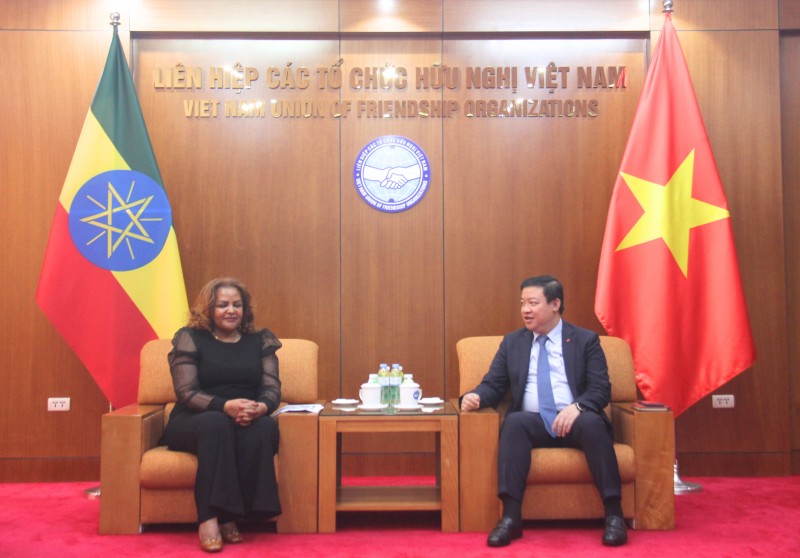 Liên hiệp các tổ chức hữu nghị Việt Nam tiếp Quốc vụ khanh Bộ Ngoại giao Ethiopia Liên hiệp các tổ chức hữu nghị Việt Nam tiếp Quốc vụ khanh Bộ Ngoại giao Ethiopia
