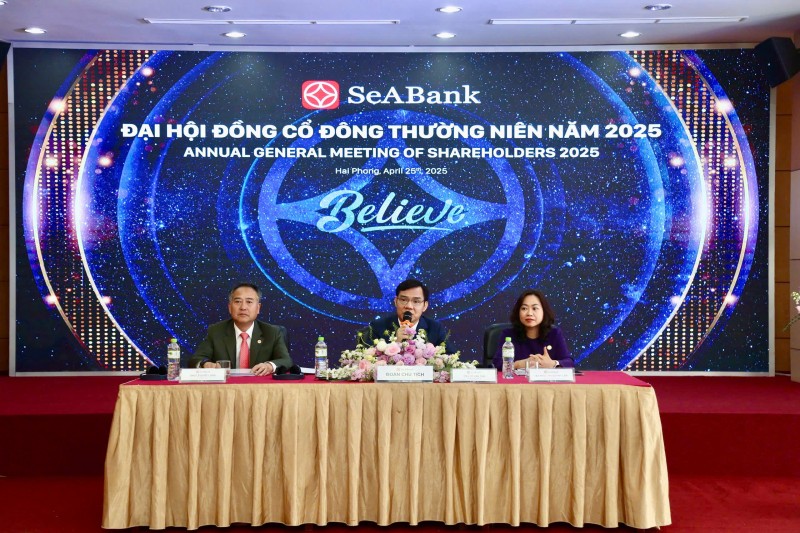 Ngày 25/4/2025, Ngân hàng TMCP Đông Nam Á (SeABank, HOSE: SSB) đã tổ chức thành công Đại hội đồng cổ đông (ĐHĐCĐ) thường niên năm 2025, thông qua nhiều mục tiêu, kế hoạch quan trọng như: kế hoạch kinh doanh năm 2025 với lợi nhuận trước thuế tăng trưởng 7%