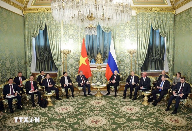 Tổng Bí thư Tô Lâm hội đàm với Tổng thống Nga Vladimir Putin