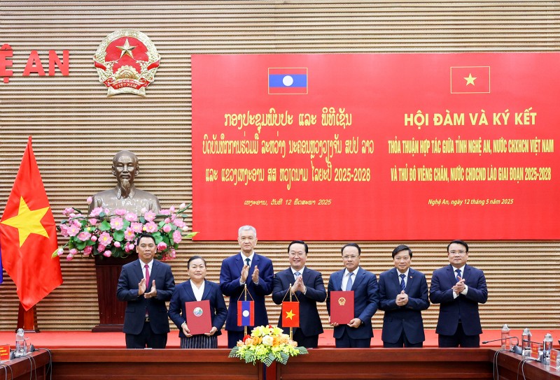 Tỉnh Nghệ An và Thủ đô Vientiane (Lào) ký kết thỏa thuận hợp tác giai đoạn 2025–2028 Tỉnh Nghệ An và Thủ đô Vientiane (Lào) ký kết thỏa thuận hợp tác giai đoạn 2025–2028