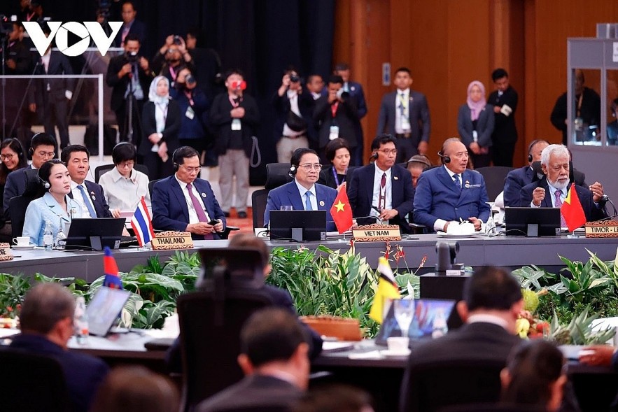 Vietnamese Prime Minister Pham Minh Chinh speaks at the second ASEAN-Gulf Cooperation Council (GCC) Summit in Kuala Lumpur, Malaysia, on May 27. Vietnamese Prime Minister Pham Minh Chinh speaks at the second ASEAN-Gulf Cooperation Council (GCC) Summit in Kuala Lumpur, Malaysia, on May 27.