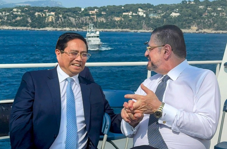 Prime Minister Pham Minh Chinh and President of Costa Rica Rodrigo Chaves. (Photo: VGP/Nhat Bac) Prime Minister Pham Minh Chinh and President of Costa Rica Rodrigo Chaves. (Photo: VGP/Nhat Bac)