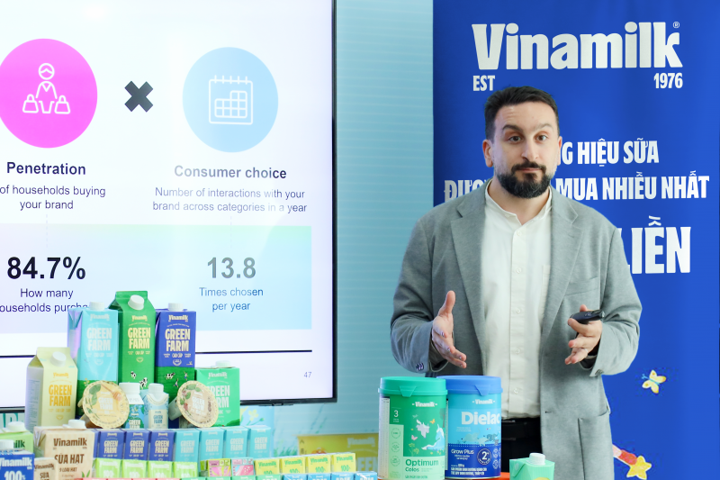 Ông Peter Christou - Tổng giám đốc Kantar Vietnam, Worldpanel Division - chia sẻ về kết quả của báo cáo Dấu chân thương hiệu (Ảnh: Nguyên Phương). Ông Peter Christou - Tổng giám đốc Kantar Vietnam, Worldpanel Division - chia sẻ về kết quả của báo cáo Dấu chân thương hiệu (Ảnh: Nguyên Phương).