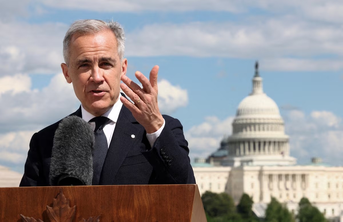 Thủ tướng Canada Mark Carney phát biểu sau cuộc gặp Tổng thống Mỹ Donald Trump tại Washington, ngày 6/5/2025. (Ảnh: Reuters) Thủ tướng Canada Mark Carney phát biểu sau cuộc gặp Tổng thống Mỹ Donald Trump tại Washington, ngày 6/5/2025. (Ảnh: Reuters)