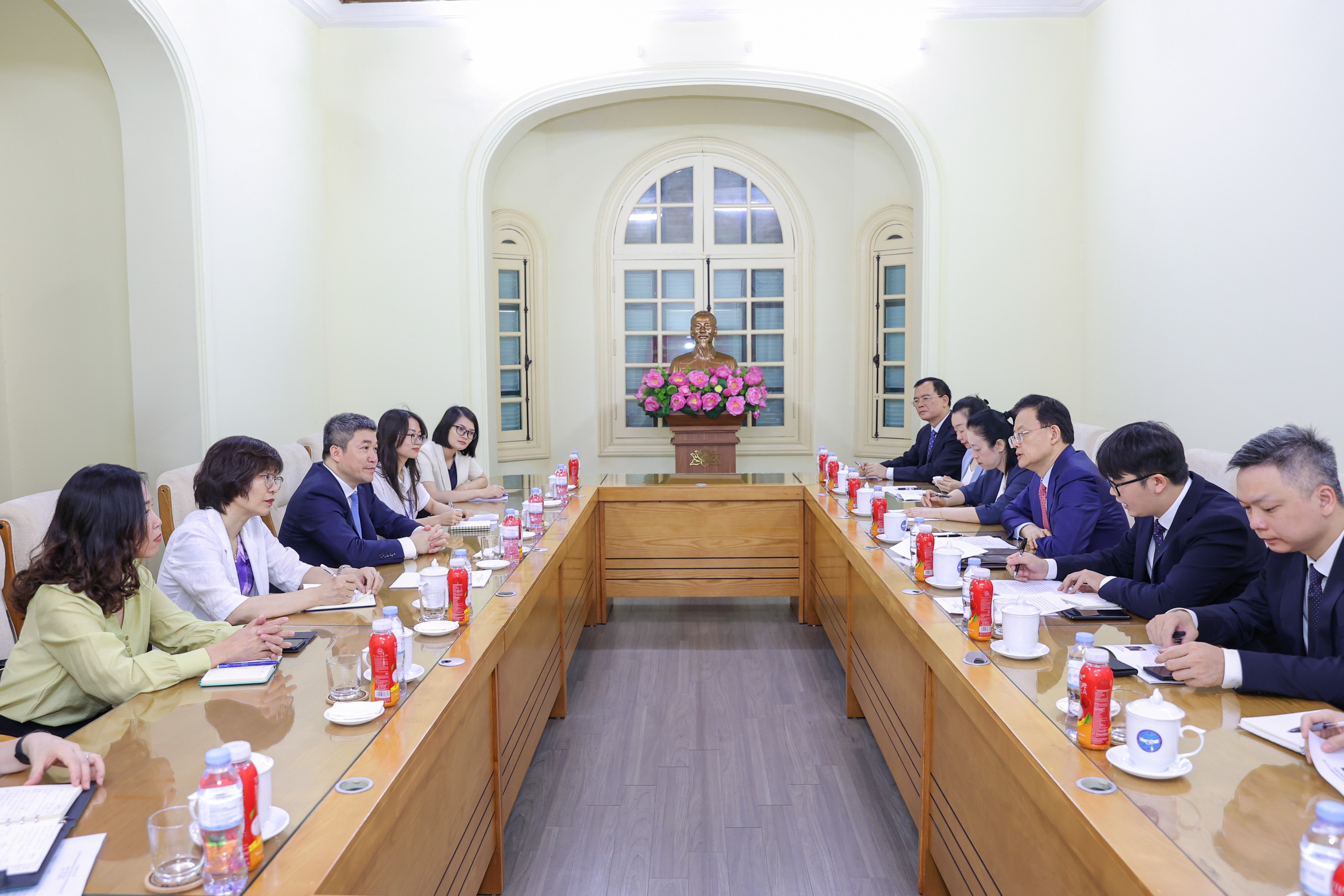 Quang cảnh buổi tiếp. (Ảnh: Đinh Hoà) Quang cảnh buổi tiếp. (Ảnh: Đinh Hoà)