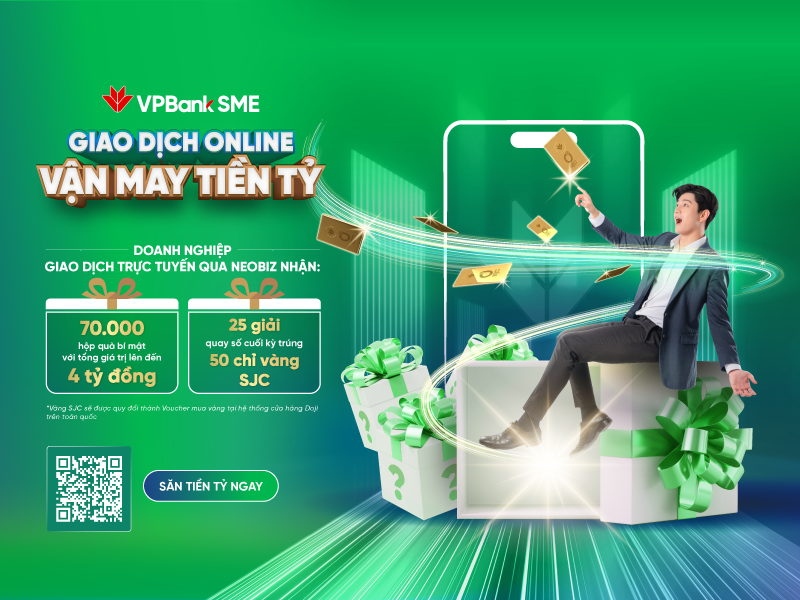 Doanh nghiệp giao dịch online cùng VPBank – “săn” vận may gần 4 tỷ đồng Doanh nghiệp giao dịch online cùng VPBank – “săn” vận may gần 4 tỷ đồng
