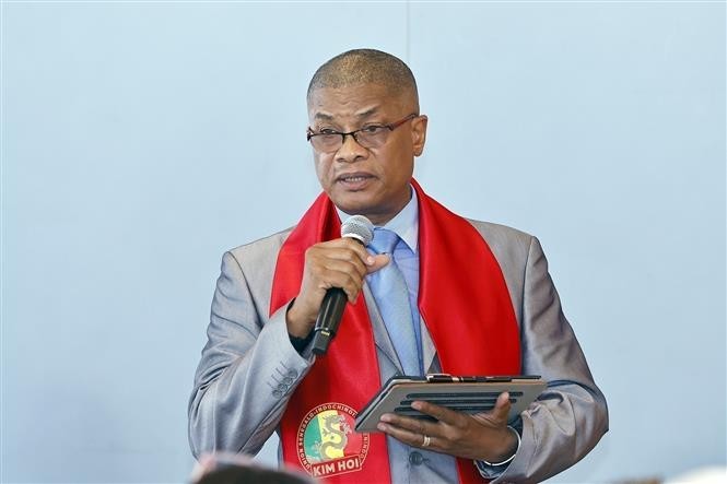 Representative of Kim Hoi (Organization of Senegalese people of Vietnamese origin) delivers remarks (Photo: VNA) Representative of Kim Hoi (Organization of Senegalese people of Vietnamese origin) delivers remarks (Photo: VNA)