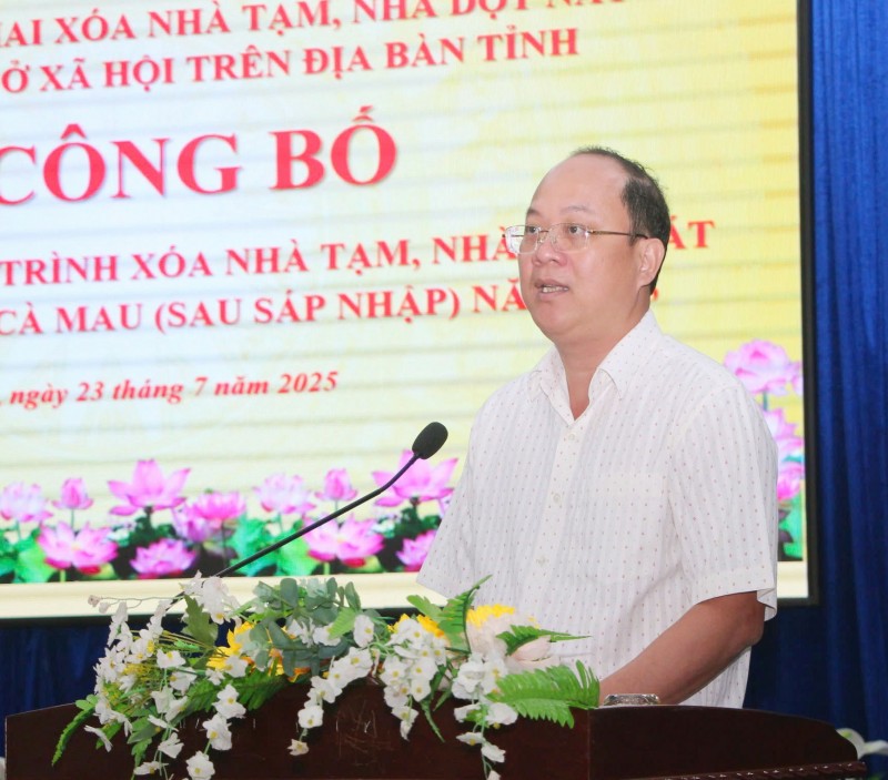 Cà Mau công bố hoàn thành chương trình xóa nhà tạm, nhà dột nát Cà Mau công bố hoàn thành chương trình xóa nhà tạm, nhà dột nát