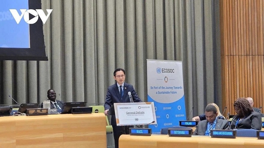 Ambassador Do Hung Viet, head of the Permanent Mission of Vietnam to the United Nations, speaks at the High-level Political Forum on Sustainable Development in New York on July 22. Ambassador Do Hung Viet, head of the Permanent Mission of Vietnam to the United Nations, speaks at the High-level Political Forum on Sustainable Development in New York on July 22.