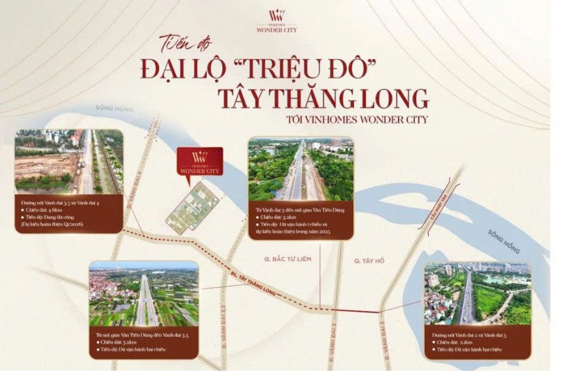 Vinhomes Wonder City, tâm điểm kết nối chuỗi đô thị vệ tinh qua trục Tây Thăng Long Vinhomes Wonder City, tâm điểm kết nối chuỗi đô thị vệ tinh qua trục Tây Thăng Long