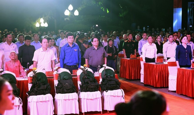 Prime Minister Pham Minh Chinh and delegates at the ceremony (Photo: VNA) Prime Minister Pham Minh Chinh and delegates at the ceremony (Photo: VNA)
