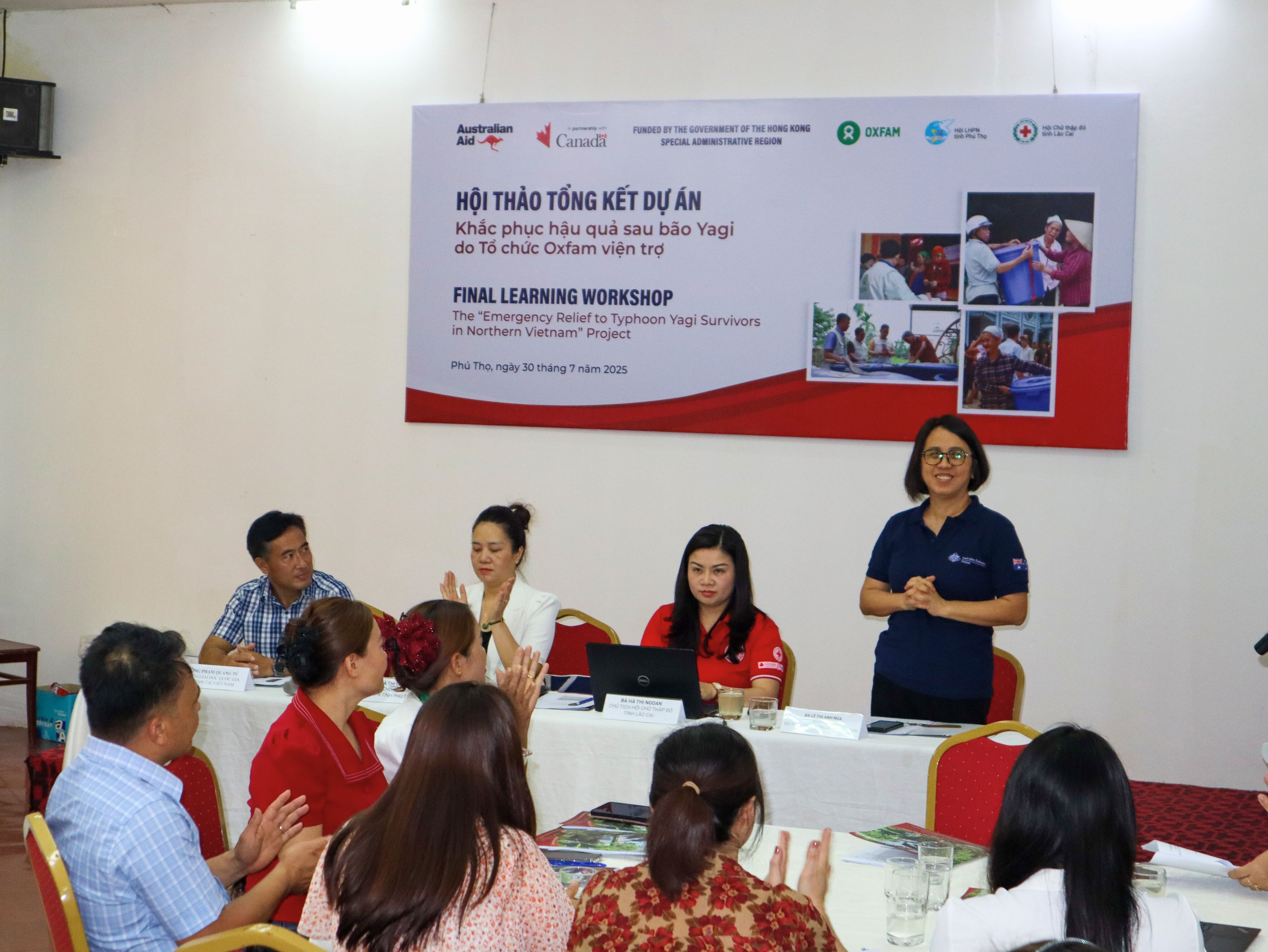 Ứng phó thiên tHội thảo tổng kết Dự án khắc phục hậu quả bão Yagi do Oxfam viện trợ, ngày 30/7/2025. (Ảnh: Oxfam)ai phải song hành cứu trợ khẩn cấp và phục hồi sinh kế bền vững Ứng phó thiên tHội thảo tổng kết Dự án khắc phục hậu quả bão Yagi do Oxfam viện trợ, ngày 30/7/2025. (Ảnh: Oxfam)ai phải song hành cứu trợ khẩn cấp và phục hồi sinh kế bền vững