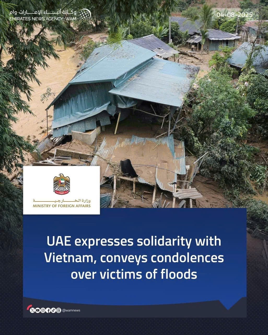 UAE chia sẻ trước thiệt hại do mưa lũ tại Việt Nam UAE chia sẻ trước thiệt hại do mưa lũ tại Việt Nam