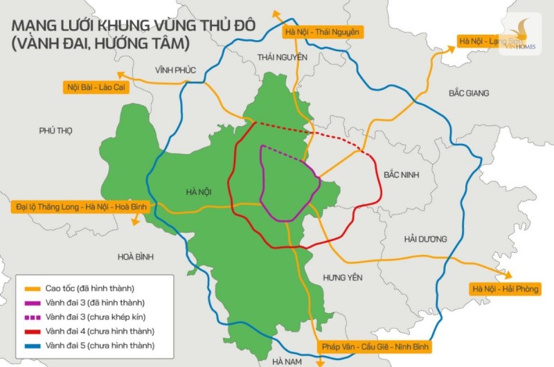 Bản đồ Vành đai 4 Hà Nội Bản đồ Vành đai 4 Hà Nội