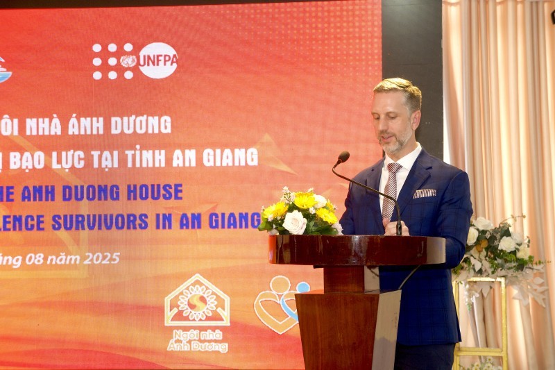 UNFPA Representative in Vietnam Matt Jackson spoke at the inauguration ceremony. (Photo: UNFPA) UNFPA Representative in Vietnam Matt Jackson spoke at the inauguration ceremony. (Photo: UNFPA)