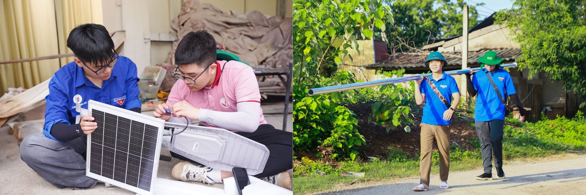 Việc lắp 100 cột đèn giữa trời nắng gắt và địa hình dốc, nhiều suối là thách thức lớn với các sinh viên Trường Đại học Văn hoá Hà Nội. “Thời tiết Lạng Sơn nắng nóng gay gắt, việc vác từng cột đèn vượt dốc cao, lội suối là trở ngại và cũng là thử thách lớn nhất. Nhưng mỗi lần nhìn đèn sáng lên, thấy bà con mừng rỡ, tụi em quên hết mệt mỏi”, sinh viên Tố Uyên kể lại. Việc lắp 100 cột đèn giữa trời nắng gắt và địa hình dốc, nhiều suối là thách thức lớn với các sinh viên Trường Đại học Văn hoá Hà Nội. “Thời tiết Lạng Sơn nắng nóng gay gắt, việc vác từng cột đèn vượt dốc cao, lội suối là trở ngại và cũng là thử thách lớn nhất. Nhưng mỗi lần nhìn đèn sáng lên, thấy bà con mừng rỡ, tụi em quên hết mệt mỏi”, sinh viên Tố Uyên kể lại.