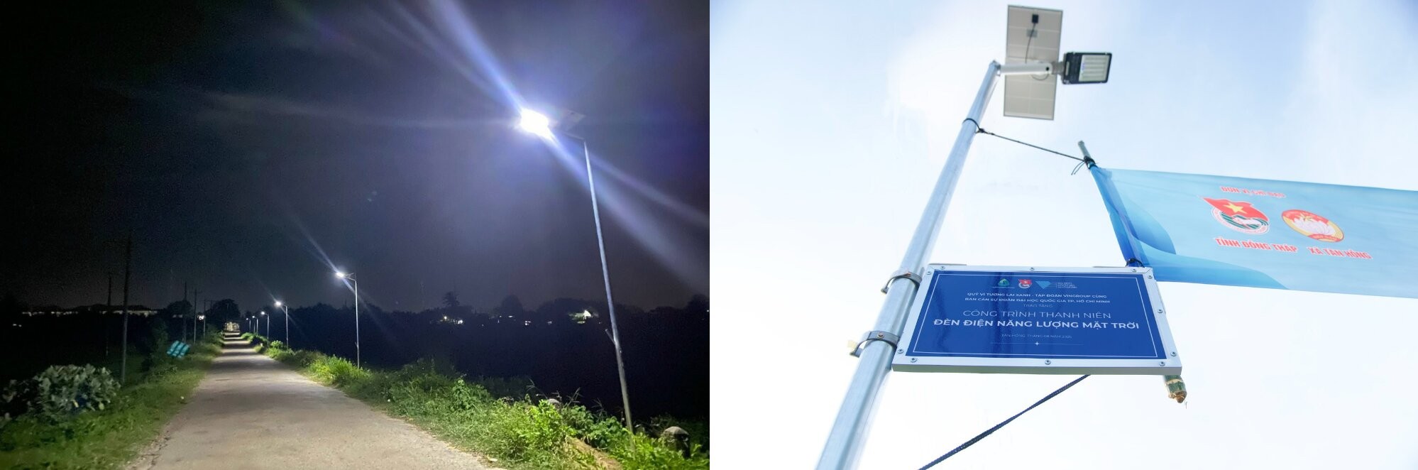 Ảnh 8. Thành quả của chiến dịch “Ánh sáng xanh” thực sự ấn tượng với 33.600 mét đường giao thông nông thôn được thắp sáng từ Bắc vào Nam, mang lại lợi ích trực tiếp cho hơn 70.000 người dân vùng sâu, vùng xa. Anh Nguyễn Bảo Minh, đại diện Đoàn Đại học Quốc gia TP. Hồ Chí Minh, đánh giá: “Chiến dịch đã tạo ra sự công bằng giữa thành thị và nông thôn về cơ sở hạ tầng chiếu sáng, đồng thời góp phần xây dựng lối sống bền vững”. Ảnh 8. Thành quả của chiến dịch “Ánh sáng xanh” thực sự ấn tượng với 33.600 mét đường giao thông nông thôn được thắp sáng từ Bắc vào Nam, mang lại lợi ích trực tiếp cho hơn 70.000 người dân vùng sâu, vùng xa. Anh Nguyễn Bảo Minh, đại diện Đoàn Đại học Quốc gia TP. Hồ Chí Minh, đánh giá: “Chiến dịch đã tạo ra sự công bằng giữa thành thị và nông thôn về cơ sở hạ tầng chiếu sáng, đồng thời góp phần xây dựng lối sống bền vững”.