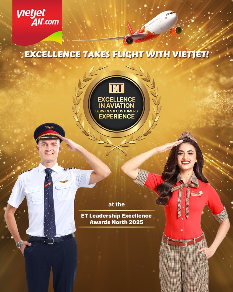 Chinh phục thị trường Ấn Độ, Vietjet nhận giải thưởng “Xuất sắc về dịch vụ Hàng không và Trải nghiệm khách hàng” Chinh phục thị trường Ấn Độ, Vietjet nhận giải thưởng “Xuất sắc về dịch vụ Hàng không và Trải nghiệm khách hàng”
